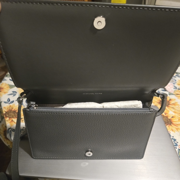 Michael Kors Gray Mini Crossbody Bag - Picture 2 of 5